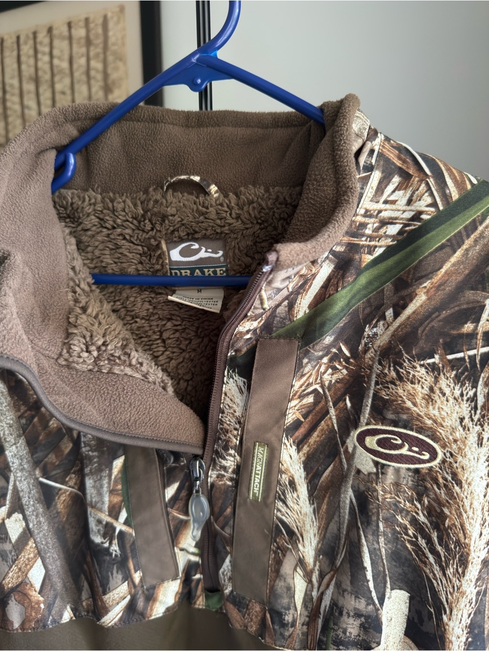 Drake Waterfowl Realtree Max-5 Fleece-Lined Camo Pullover Jacket - Brown/Green - Picture 5 of 5